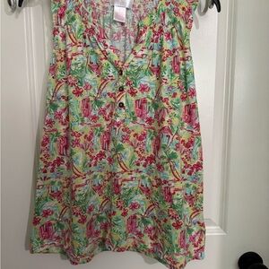 Green Relaxed Buttoned Tunic